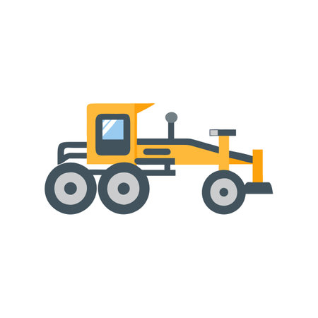 Motor Grader Icon for Earthmoving Applicationsのイラスト素材