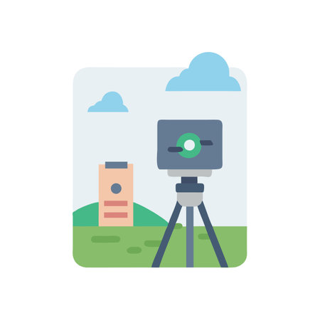 Stylish Land Survey Icon Illustrationのイラスト素材