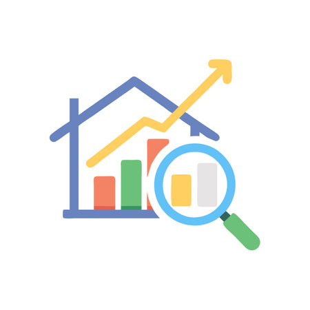 Real Estate Analytics Icon for Insightsのイラスト素材