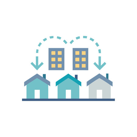 Neighborhood Development Icon for Community Planningのイラスト素材