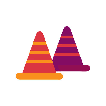 Adjustable Agility Cones Icon Designのイラスト素材