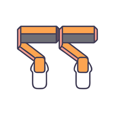 Powerlifting Squat Safety Straps Iconのイラスト素材