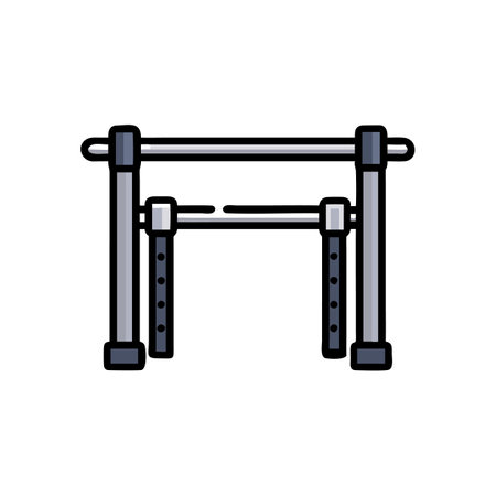 Heavy Duty Weighted Pull-Up Bar Iconのイラスト素材