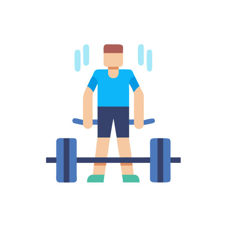 Powerlifting Deadlift Jack Iconのイラスト素材