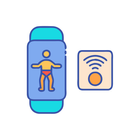 Innovative Wireless Workout Tracker Iconのイラスト素材