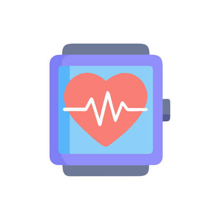 Personalized Digital Heart Rate Monitor Iconのイラスト素材