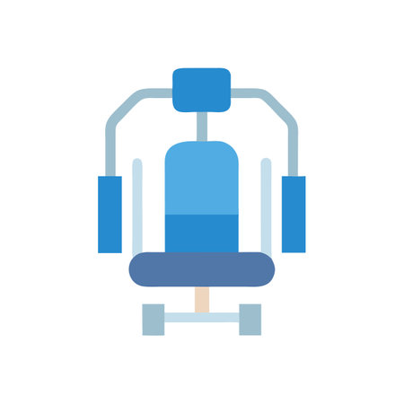Fitness Adjustable Pec Deck Machine Iconのイラスト素材