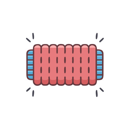 Muscle Recovery Vibrating Foam Roller Iconのイラスト素材