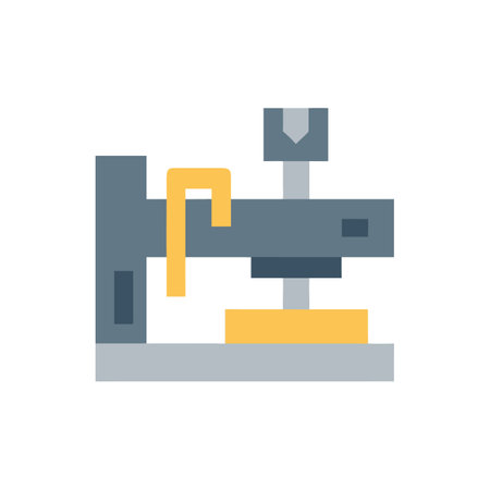 Precision CNC Machining Icon Representationのイラスト素材