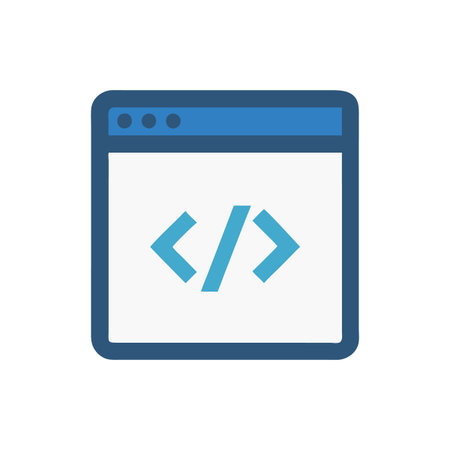 Code Editor with Syntax Highlighting Iconのイラスト素材