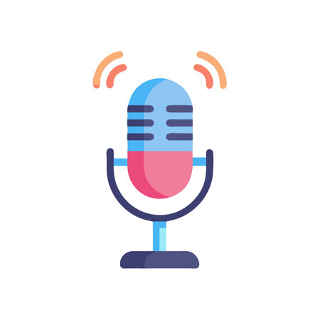 Digital Podcast Production Iconのイラスト素材