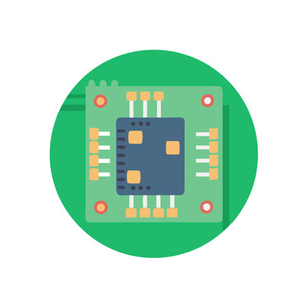 Electronic Circuit Board Iconのイラスト素材