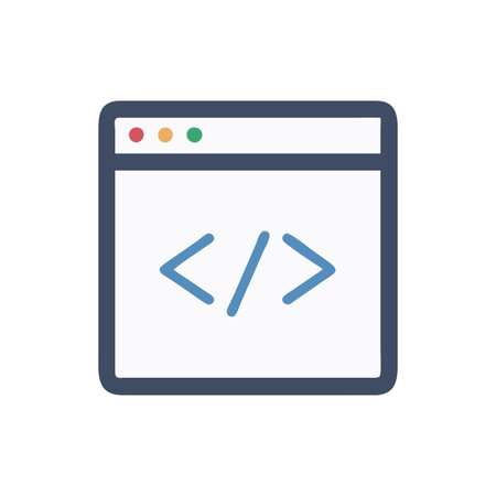 Programming Code Icon for Developersのイラスト素材
