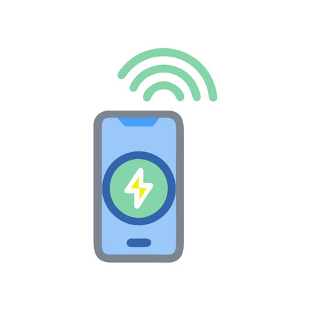 Comprehensive Wireless Charging Icon for Convenienceのイラスト素材