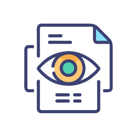 Optical Character Recognition Technology Iconのイラスト素材