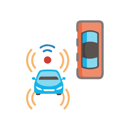 Advanced Parking Sensor for Vehicle Safetyのイラスト素材