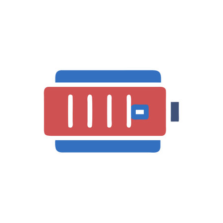 Battery Charge Controller Icon for Energy Managementのイラスト素材