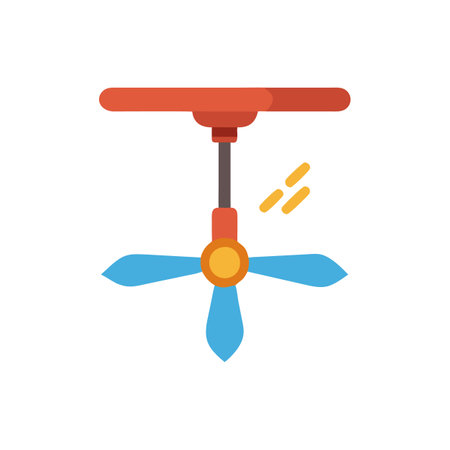 Modern Ceiling Fan for Home Comfortのイラスト素材
