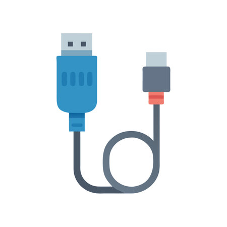 Reliable Data Cable Icon for Fast Connectionsのイラスト素材