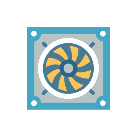 Innovative CPU Fan Vector Iconのイラスト素材