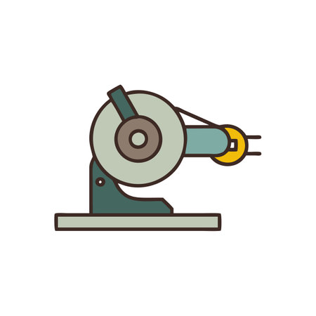Cutting Machine Icon for Industrial Useのイラスト素材