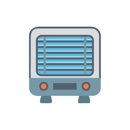 Innovative Electric Heater Vector Iconのイラスト素材