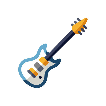 Creative Electric Guitar Design Iconのイラスト素材
