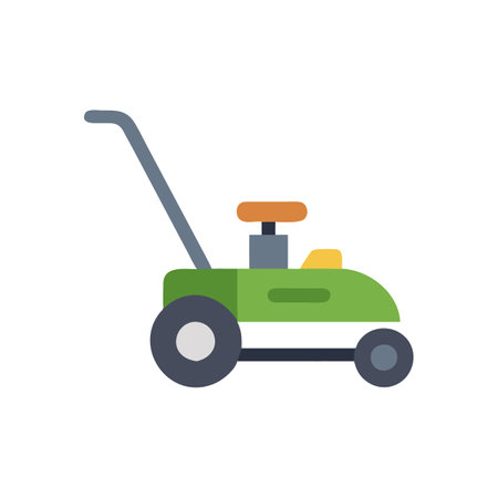Unique Electric Lawn Mower Electrical Iconのイラスト素材