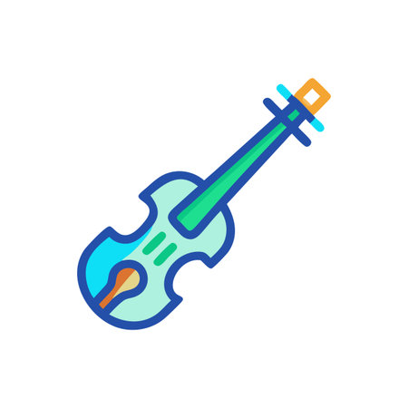 Electric Violin Icon for Musiciansのイラスト素材