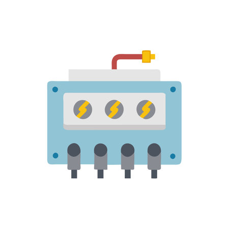 Durable Electrical Junction Box for Connectionsのイラスト素材