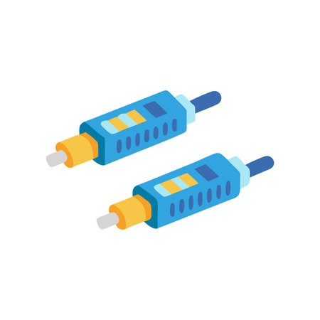 Innovative Fiber Optic Transceiver Vector Iconのイラスト素材
