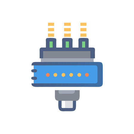 Unique Fiber Optic Modem Electrical Icon