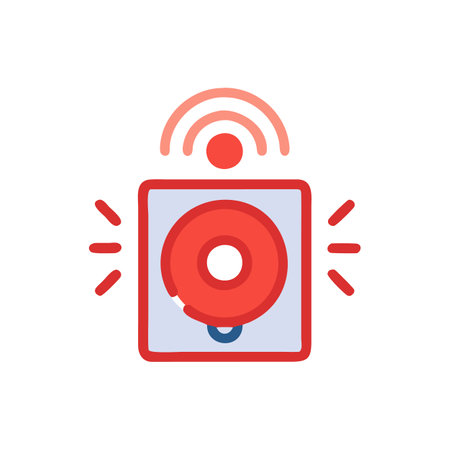 Creative Fire Alarm Design Iconのイラスト素材