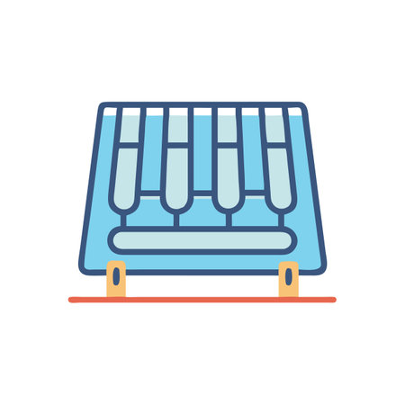 Creative Floor Heating System Design Iconのイラスト素材