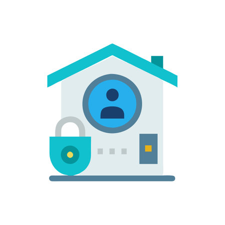 Reliable Home Security System Icon for Protectionのイラスト素材