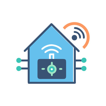 Reliable Home Automation Hub Icon for Integrationのイラスト素材