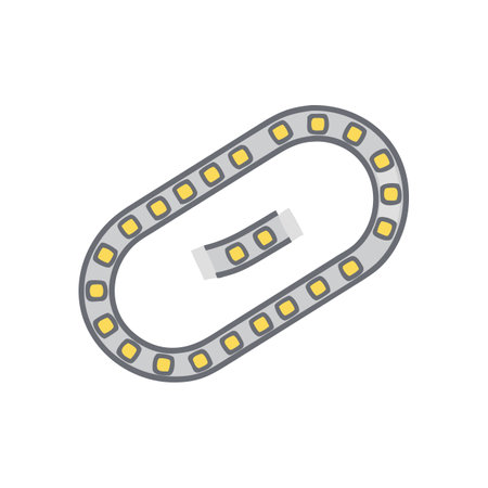 Creative Flexible LED Strip Design Iconのイラスト素材
