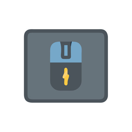 Unique Mouse Pad with Charger Electrical Iconのイラスト素材