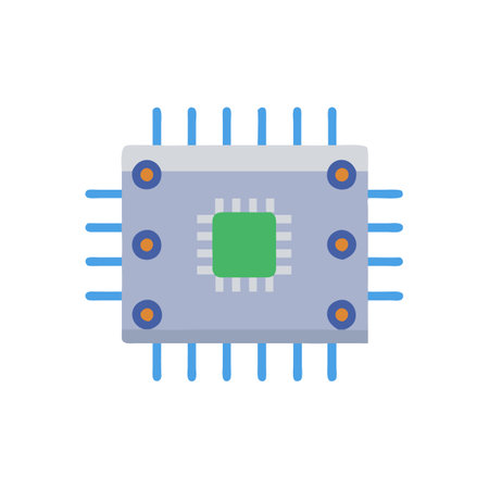 Microcontroller Board Icon for Electronics