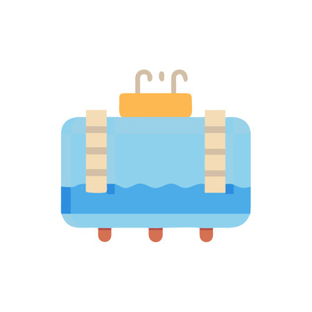 Efficient Electric Pool Heater Icon for Spasのイラスト素材
