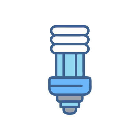 Unique Compact Fluorescent Lamp Electrical Iconのイラスト素材