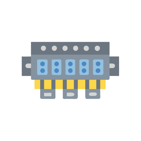 Connector Terminal Block Icon for Wiringのイラスト素材