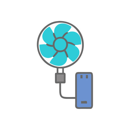 Reliable Portable USB Fan Icon for Quality Airのイラスト素材