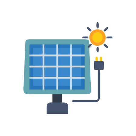 Compact Solar Charger for Easy Portabilityのイラスト素材