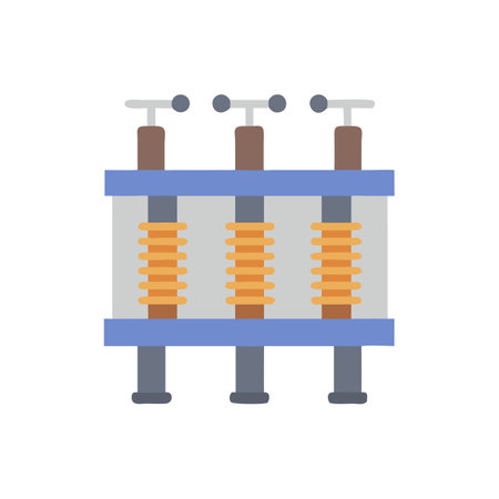 Innovative Three Phase Transformer Iconのイラスト素材