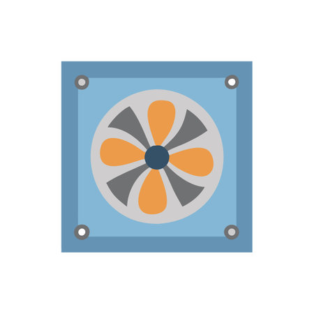 Wall Fan Icon for Air Circulationのイラスト素材