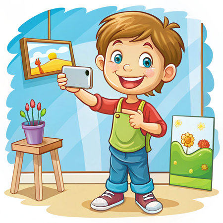 Illustration of painting activityの写真素材