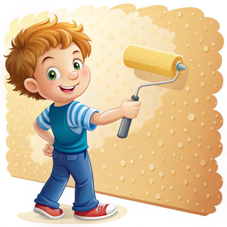 Illustration of painting activityの写真素材