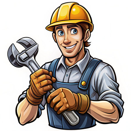 Illustration of construction work cartoon charactersの写真素材