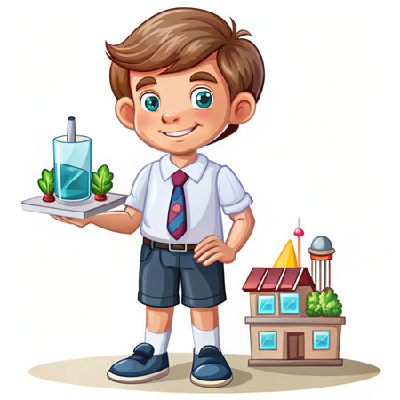 Illustration of kids education activityの写真素材